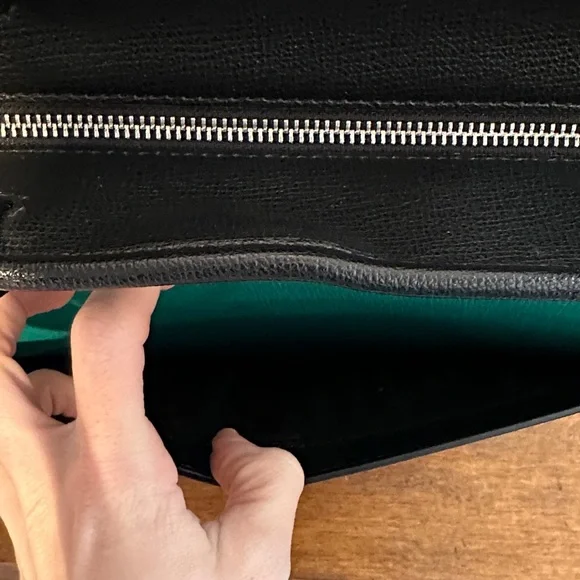 Karl Lagerfeld Turquoise and Black Tote - Picture 6 of 15